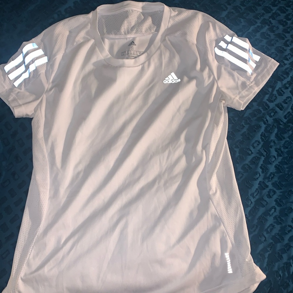 White adidas running shirt
